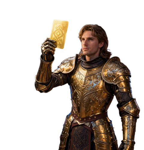 Ritter Siegfried pr&auml;sentiert die goldene Live Casino Bonuskarte im Total Casino