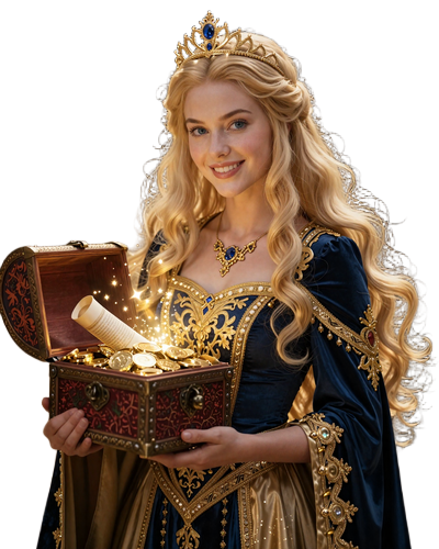 Prinzessin Aurelia verteilt goldene Bonussch&auml;tze an Total Casino Spieler